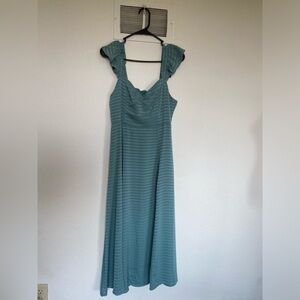 Dry Goods teal Dress NWT with ruffle straps